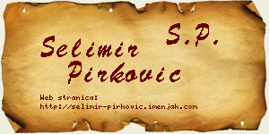 Selimir Pirković vizit kartica